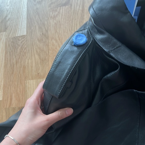 NWT H&M x Mugler Leather Jacket with Scarf - Picture 12 of 13